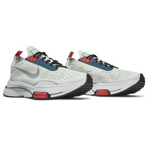 Nike White and Blue Sneakers with Breathable Upper